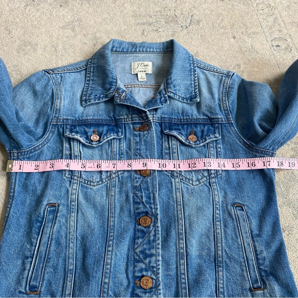 J. Crew 100% Cotton Jean Jacket Small Light Wash Blue - Picture 9 of 12